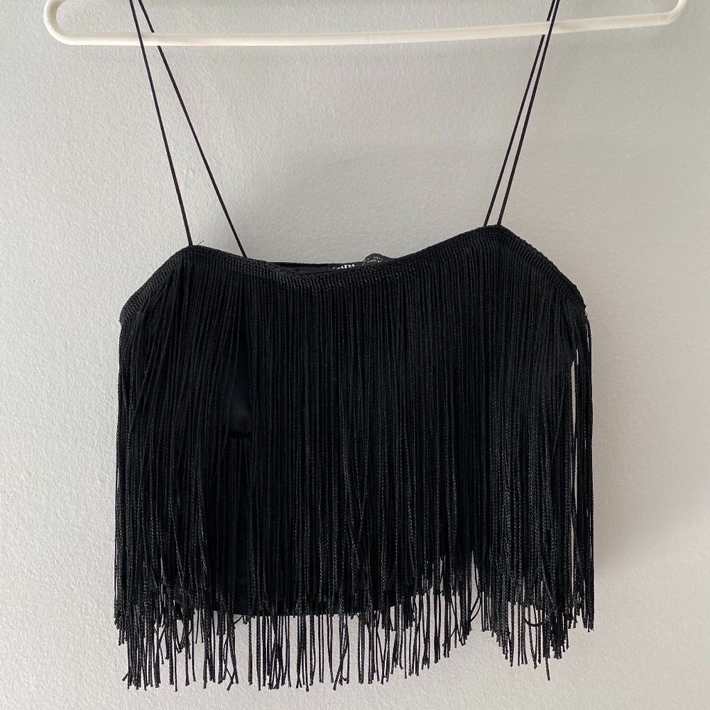 Zara fringe top